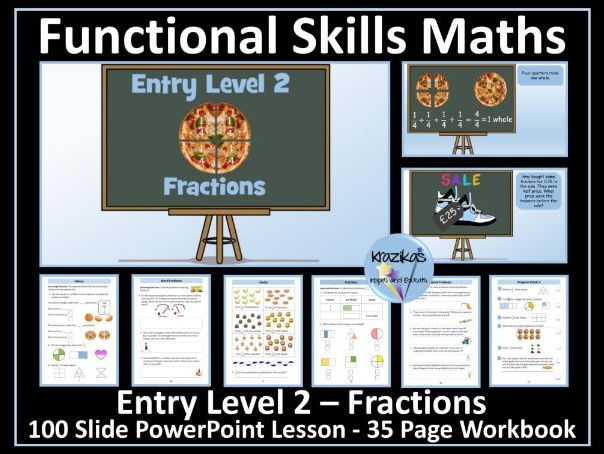 functional skills maths - level 2 - fractions... Functional Skills Maths - Entry Level 2 - Fractions | Teaching Resources