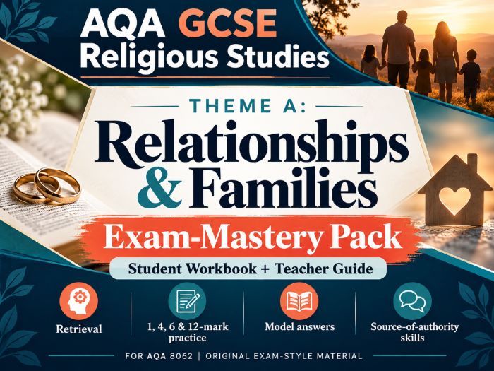 AQA GCSE Religious Studies Theme A Relationships & Families Exam-Mastery Pack | 8062 | 2026+