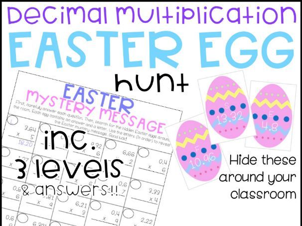 Easter Egg Hunt Multiplying Decimals