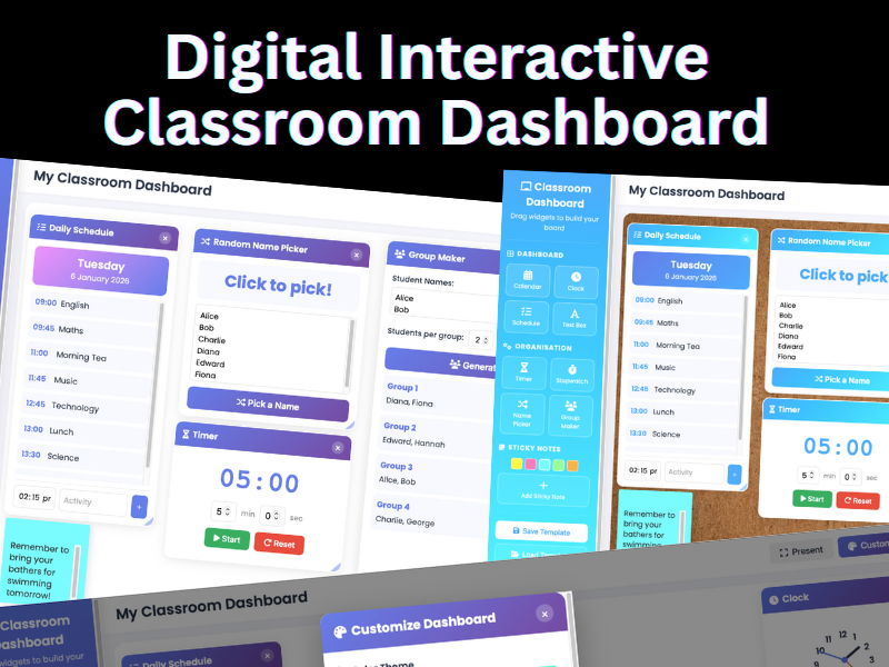 Digital Interactive Classroom Dashboard