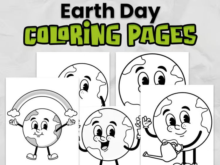 Earth Colouring Pages | Earth Day Colouring Activity for KS1 & KS2