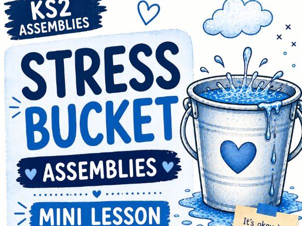 Stress Bucket Assembly (KS2) | Mental Health & Emotional Regulation | PowerPoint + Speaker Notes