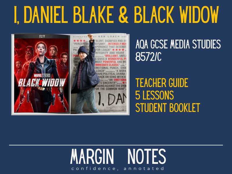 QA GCSE Media Studies (8572) Film Industries CSP | Black Widow & I, Daniel Blake | 5 Lessons