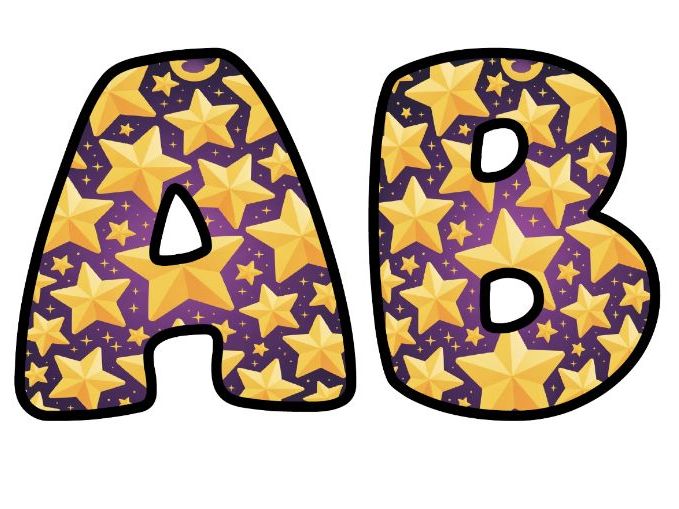 Star of the Week Well Done Classroom Display | Lettering Set | Upper & Lowercase, 0-9 and Signs