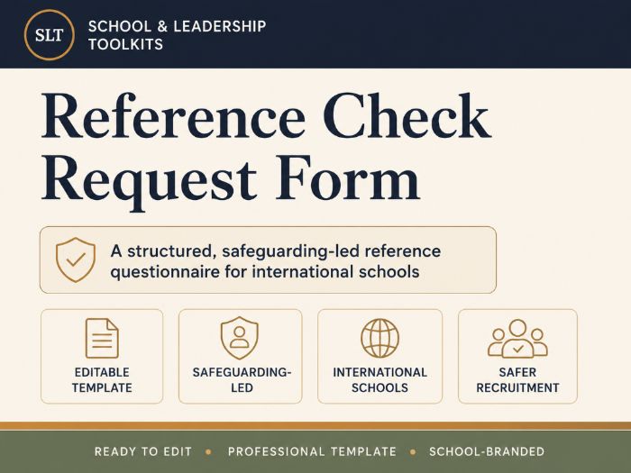 Teacher reference request form template