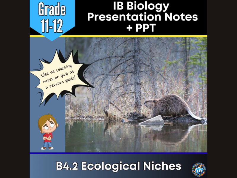 IB DP Biology B4.2 Ecological Niches Teaching Notes & PowerPoint 2026