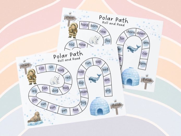 Phonics - Polar Path Roll and Read