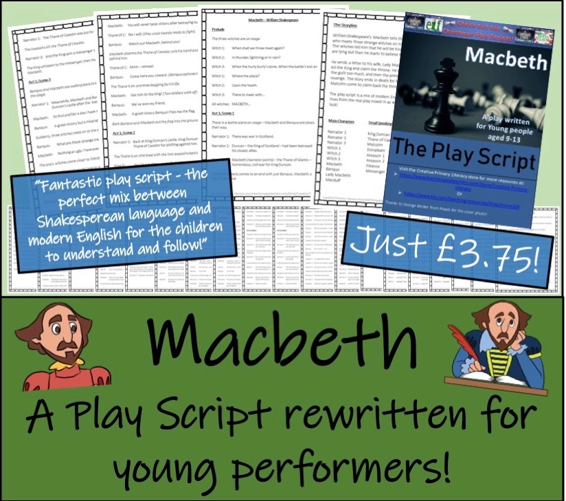 KS2 / KS3 Drama Macbeth Play Script Teaching Resources