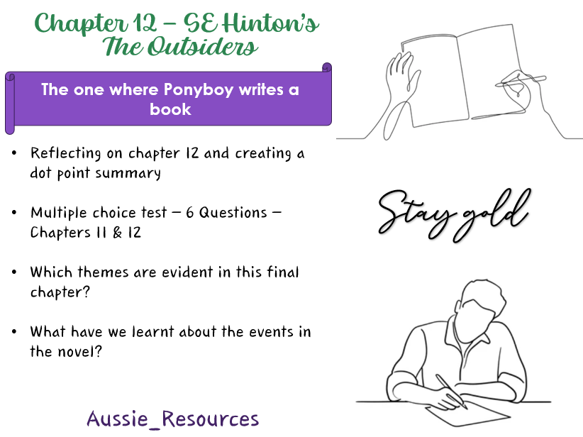 10 English – The Outsiders Novel Study – Chapter 12