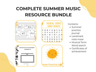 Complete Summer Music Resource Bundle: Journals, Activities & Certificates