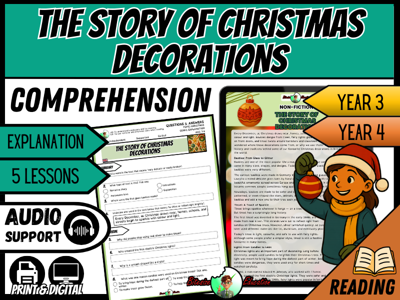 The Story of Christmas Decorations | Reading Comprehension | Year 3/4