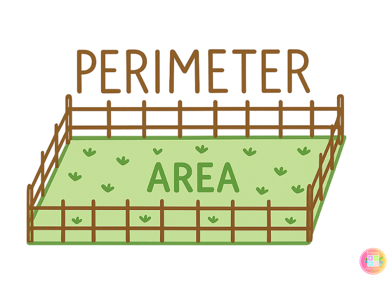Perimeter and Area Display (Colourful Maths Classroom Poster Set)