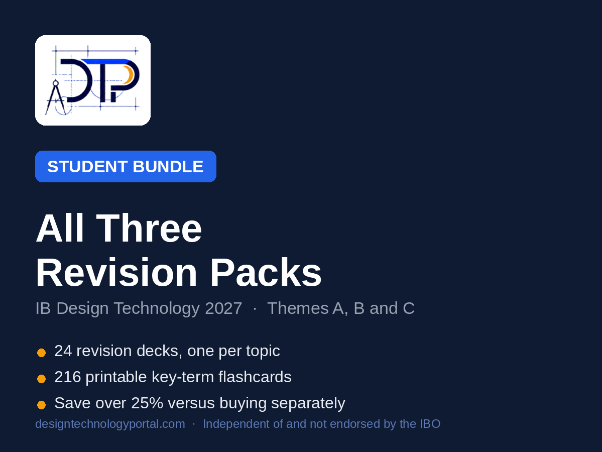 IB Design Technology 2027: All 3 Revision Packs