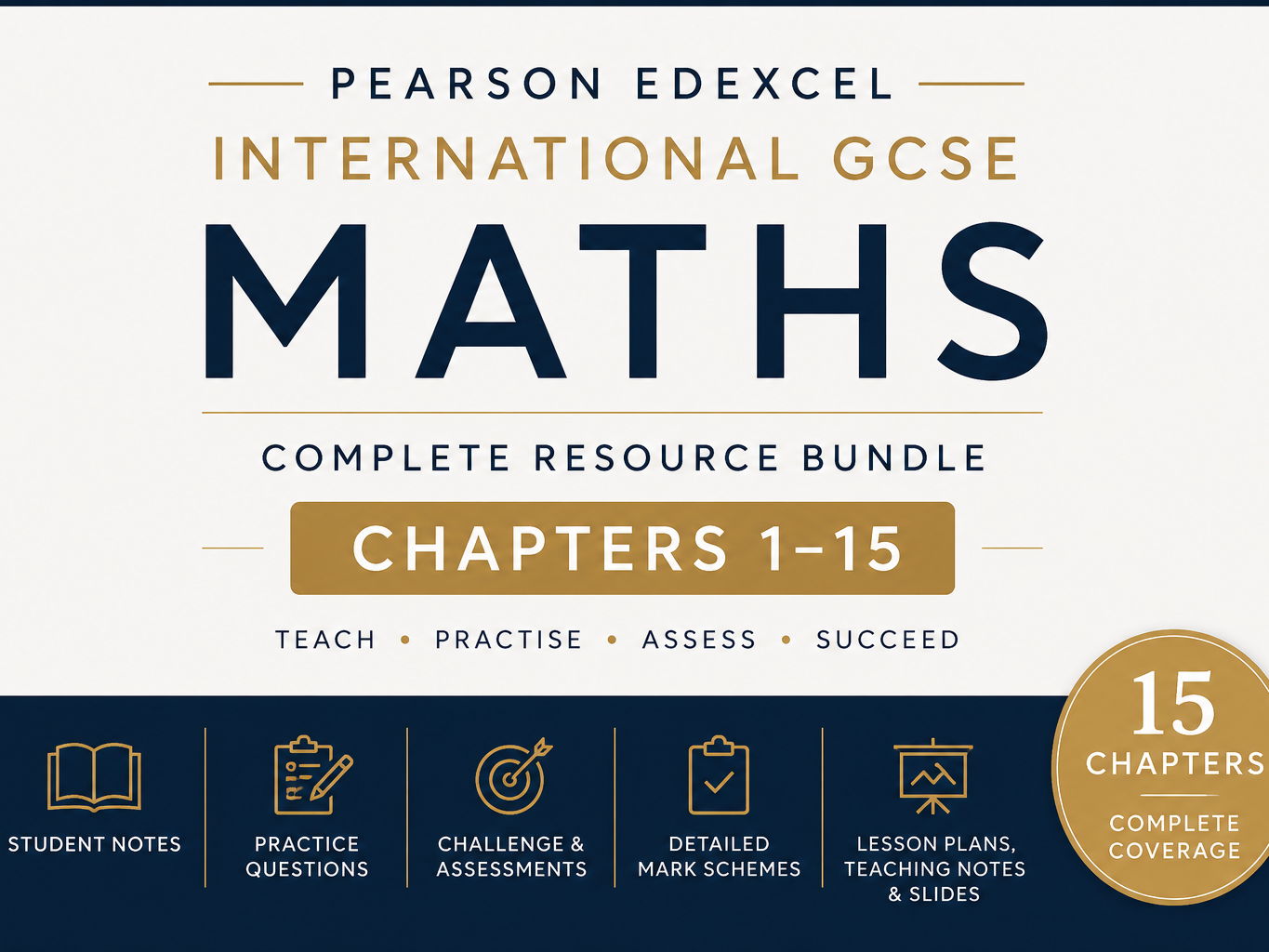 Pearson Edexcel International GCSE Maths Resource Bundle | Chapters 1–15