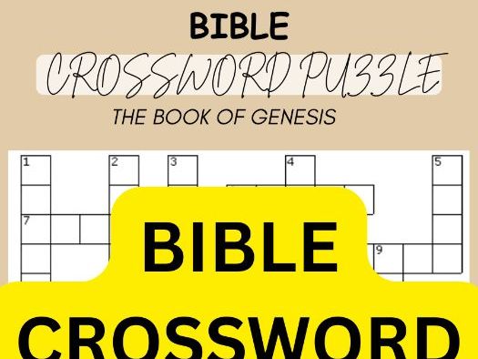 Bible crossword puzzle Spring activities, Genesis Crossword Puzzle Spring craft