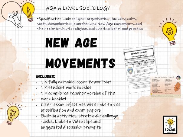 AQA A level Sociology - Beliefs in Society - New Age Movements