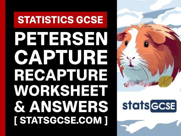 Petersen capture/recapture - GCSE Statistics - Worksheet Pack + Answers