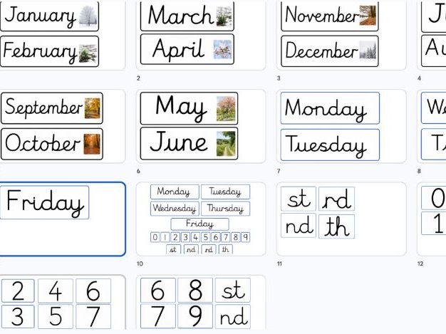 Classroom Date Display Pack | High Visibility Daily Date Cards for Primary Classrooms