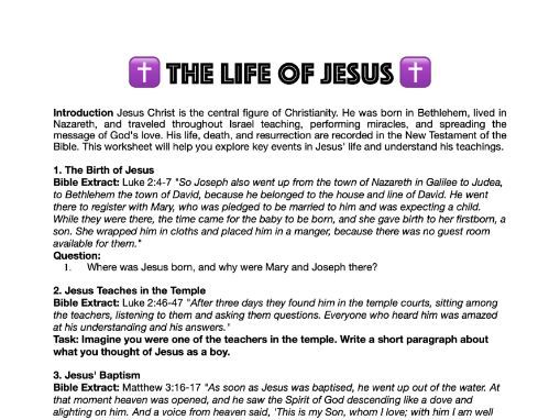 The Life of Jesus