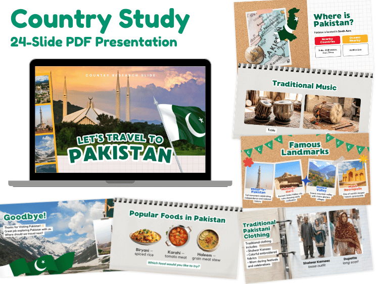 Pakistan Country Study | Geography & Culture 24-Slide PDF Presentation