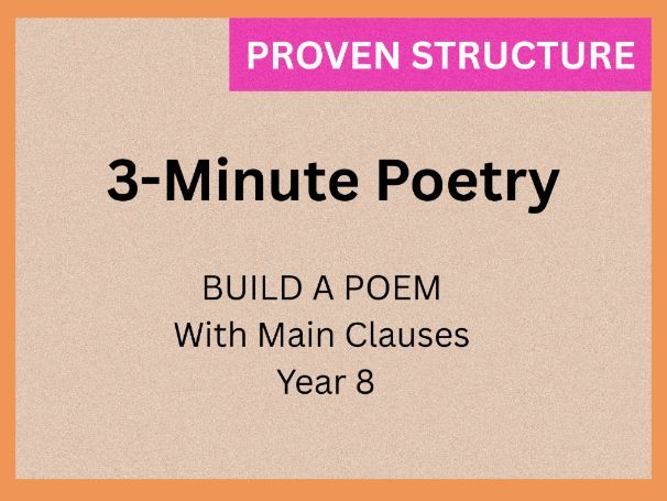Poetry Lesson: Main Clauses | 3-Minute Lesson | Year 8 (KS3)