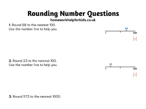 Rounding numbers worksheet