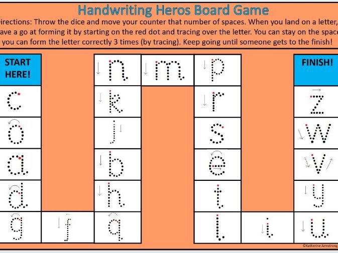 Handwriting Board Game