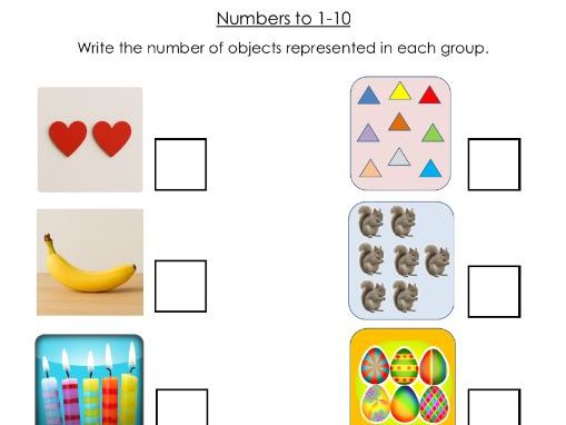 Counting to 20 – labelling amounts
