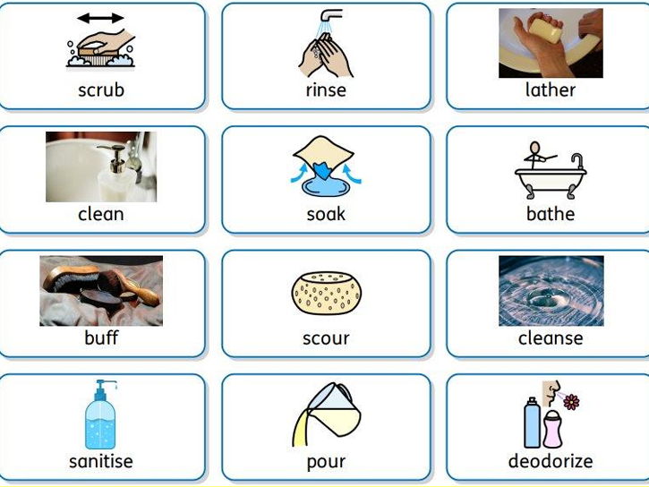 Imperative verbs - washing