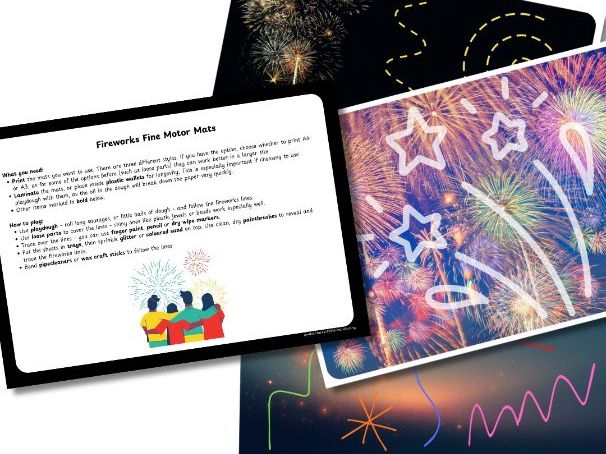 Fireworks Fine Motor Activity Mats