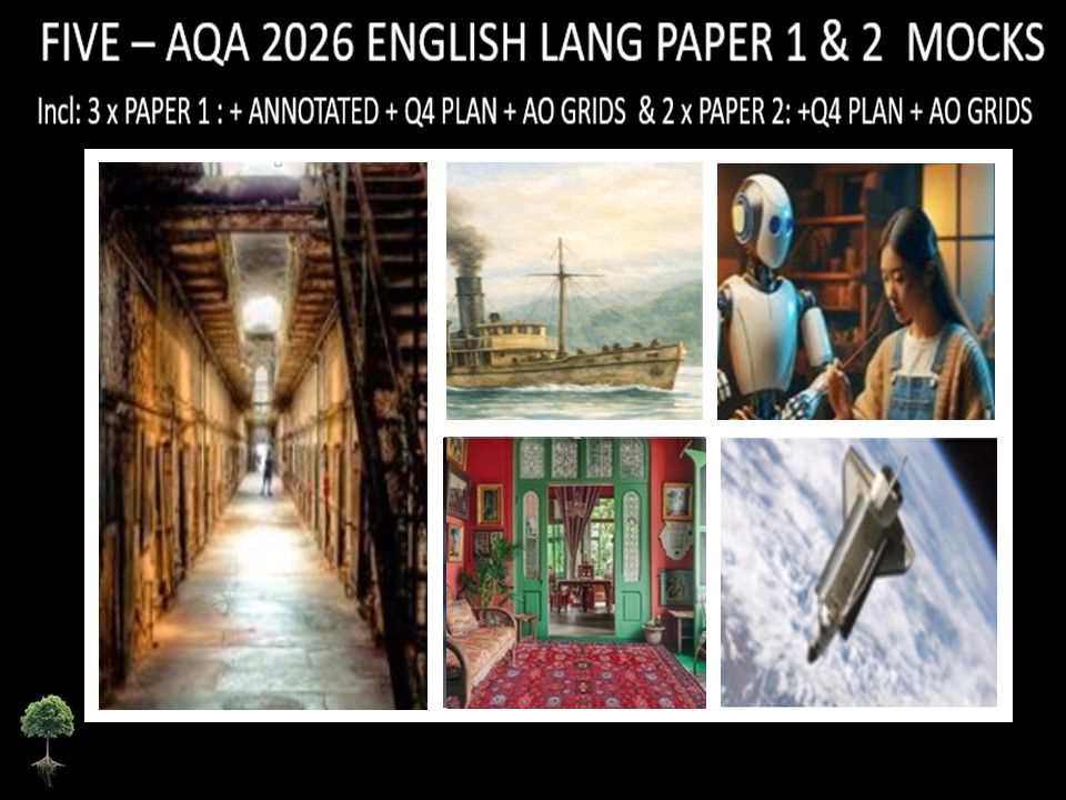 FIVE - AQA PAPER 1 & 2 | 2026 FULL MOCKS | ANNOTATED | Q4 PLAN | AO GRIDS