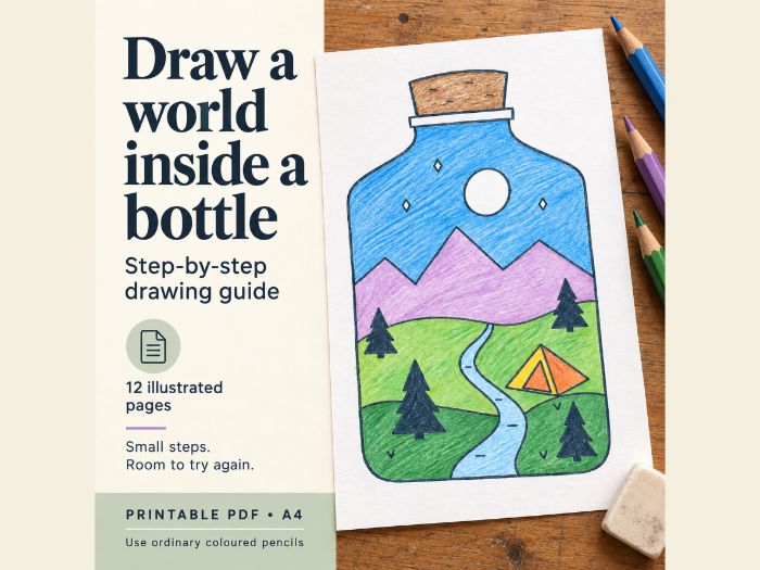 Draw a World Inside a Bottle: Drawing Guide