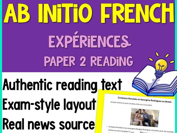 IB French Ab Initio – Reading Activity | Cristiano Ronaldo | Sport | Identities