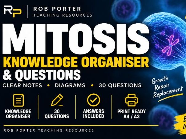Mitosis Knowledge Organiser + 30 Questions