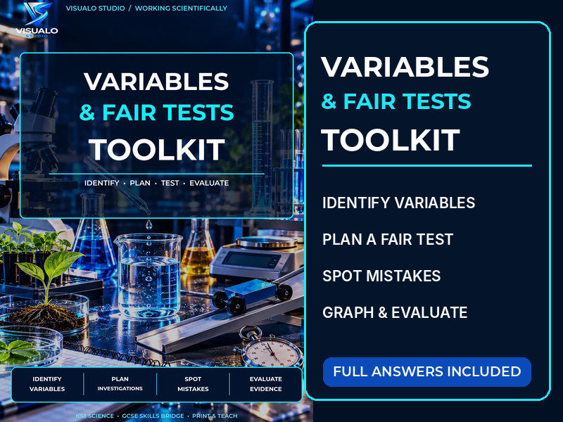 Variables & Fair Tests Toolkit | KS3 Science Working Scientifically