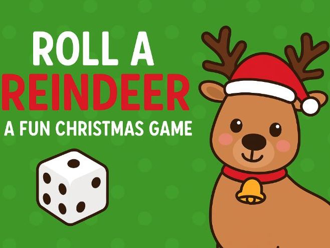 Roll a Reindeer! - Christmas Cut & Paste Dice Game!