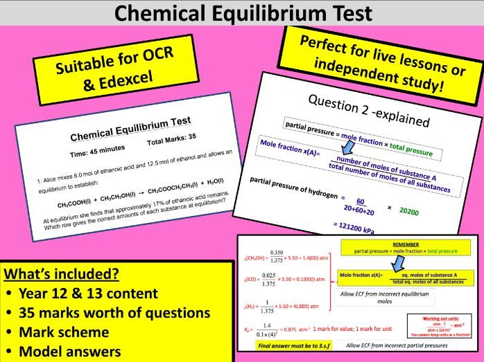 Chemical Equilibrium Exam Questions