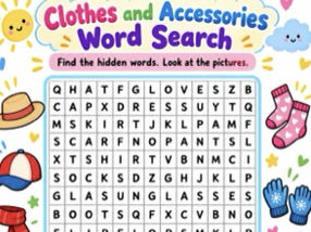 Clothes & Accessories – Word Search Worksheet