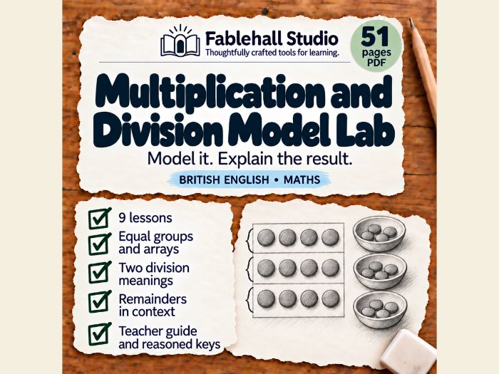 Multiplication and Division Model Lab: 9 Lessons