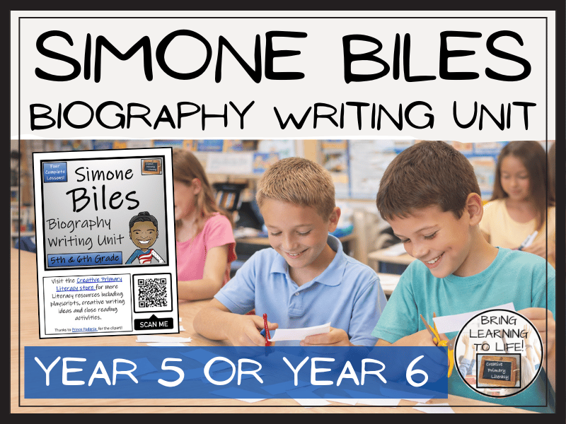 Simone Biles Biography Writing Unit | Year 5 or Year 6