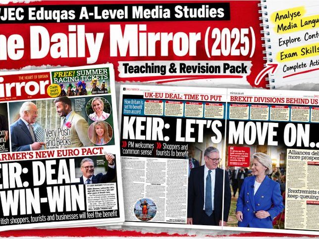 WJEC Eduqas A-Level Media Studies – The Daily Mirror (2025) | 2028 Assessment