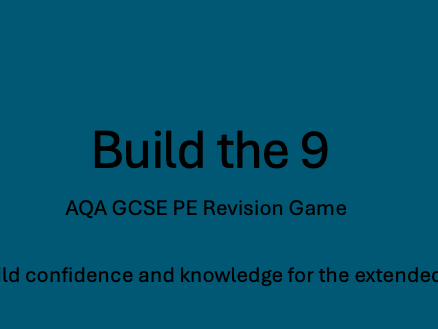GCSE PE Paper 1 (8582/1) – ‘Build the 9’ Exam Revision Game Pack