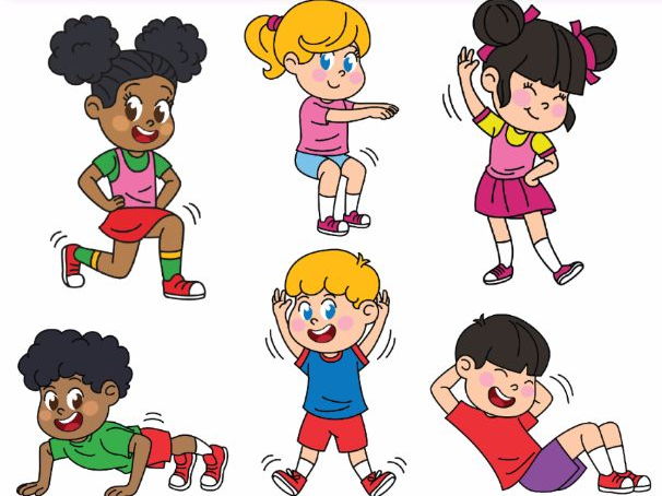 Kids Exercising Exercises Workout | Teaching Resources