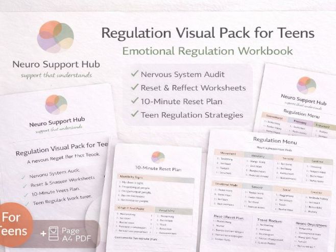 Teen Reset & Recharge Workbook KS3 & KS4 – Emotional Regulation, Reflection & Wellbeing Support