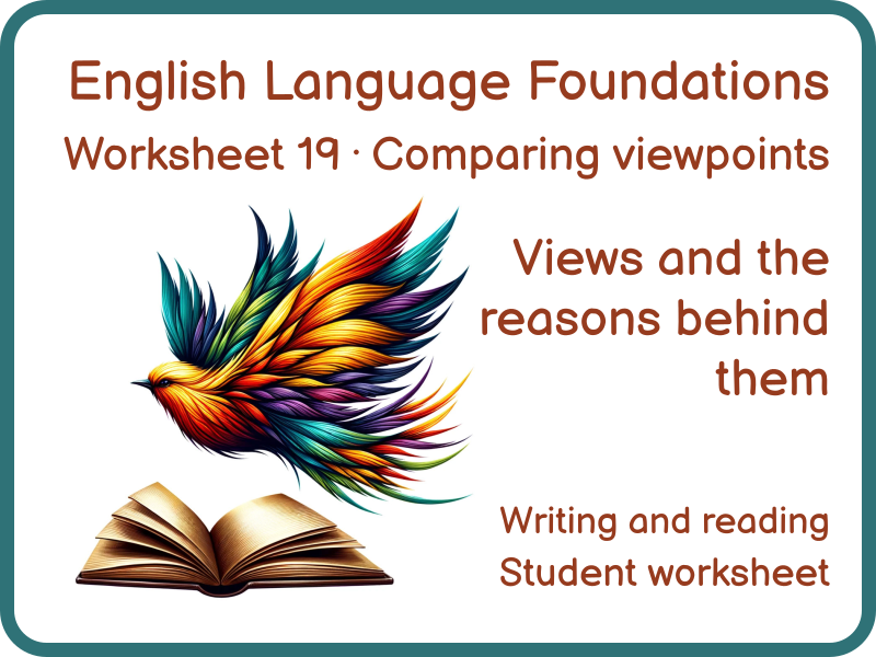 Comparing Writers’ Viewpoints Worksheet KS3 GCSE English Language 19