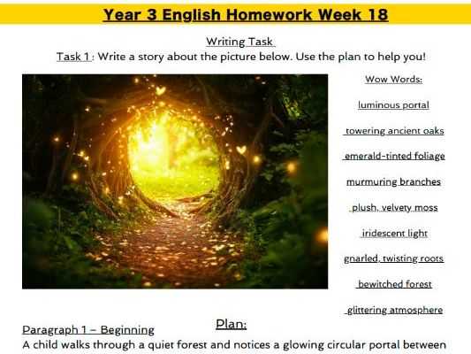 18. Year 3 - Creative Writing & Spelling