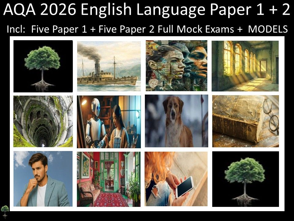 Ten AQA 2026 English Language Paper 1 + 2  Mocks | MODELS