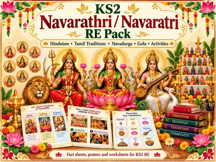 KS2 Navarathri / Navaratri RE Pack – Hinduism, Tamil Traditions, Navadurga, Golu & Activities