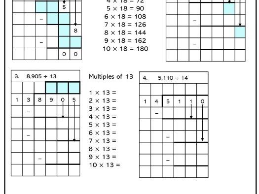 Long Division No remainders Core