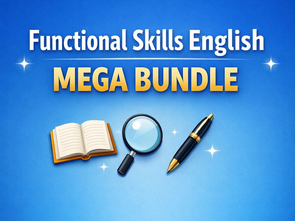 Functional Skills & GCSE English Mega Bundle 2026 – 2027 Reading, Writing, Text Features & Exam Practice (Printable · Entry 3–Level 2)